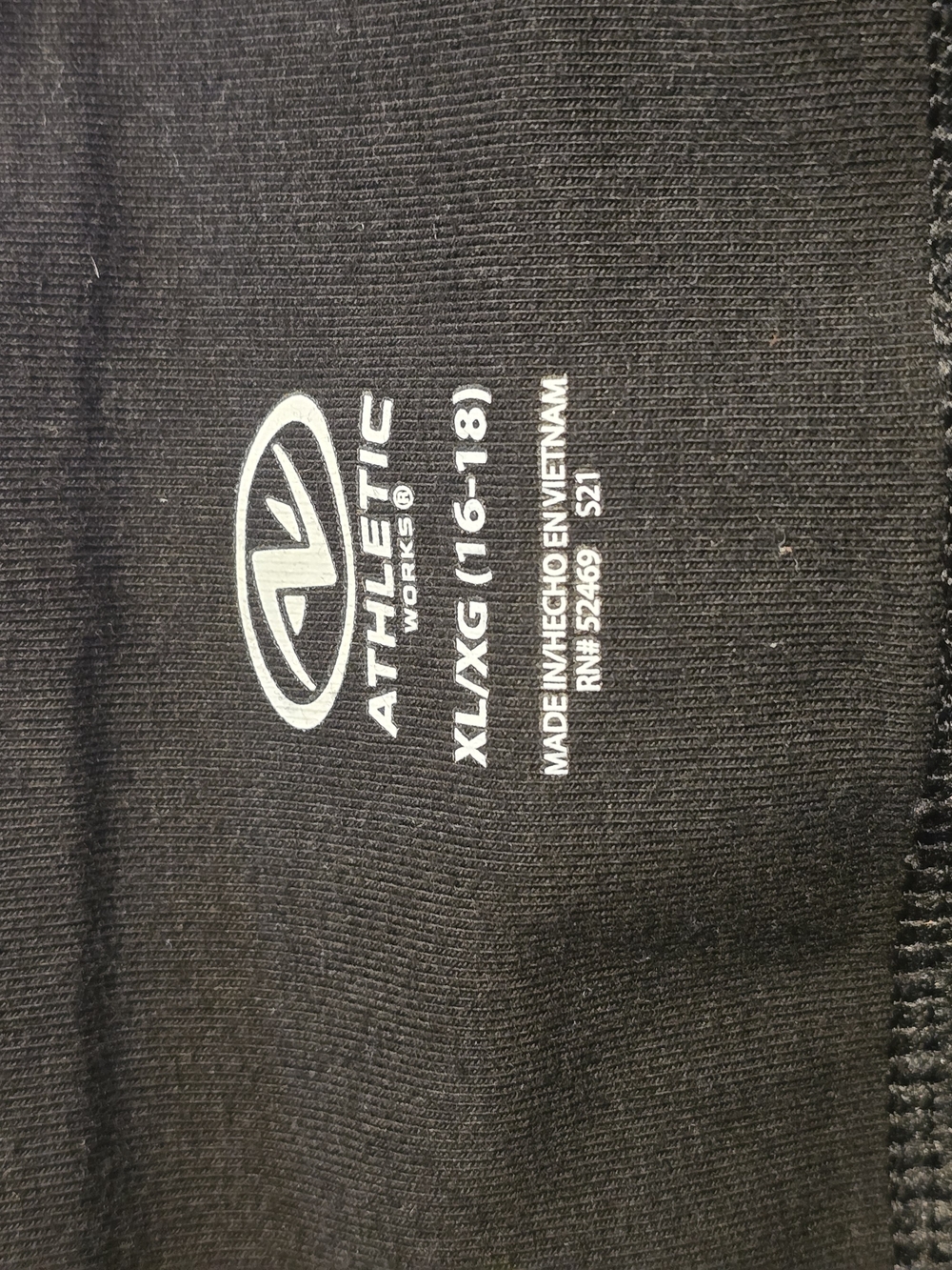 Athletic Works Black Capri Leggings/Yoga Pants High-Rise Tummy-Control Waist XL - Picture 4 of 6